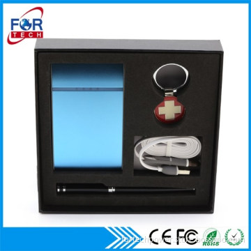 2015 Promotional Custom Logo Business Key Chain And Pen, Power Banks Gift Set Items For Corporate Gift